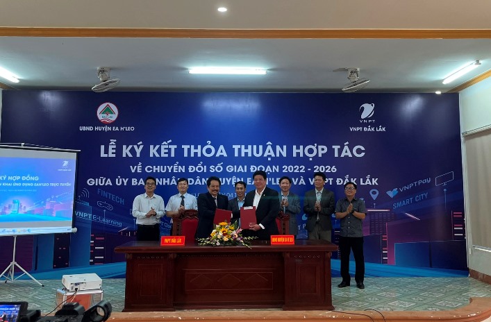 UBND huyện Ea H’leo và VNPT Đắk Lắk ký kết hợp tác chuyển đổi số giai đoạn 2022-2026